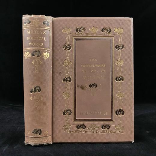 1896年 弥尔顿诗集 约8幅插图 漆布精装32开 商品图0