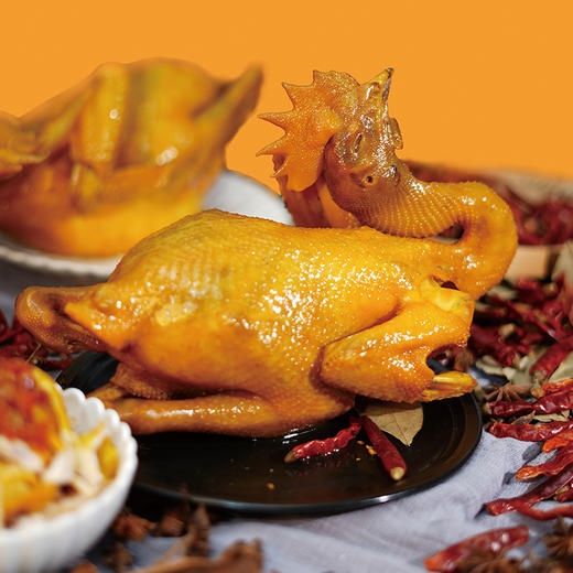 【肉食精选】富硒古法盐焗鸡 365天果园放养走地鸡 带有无抗证书 鲜美紧实有嚼劲 吃完嗦手指 家庭餐桌推荐 商品图0