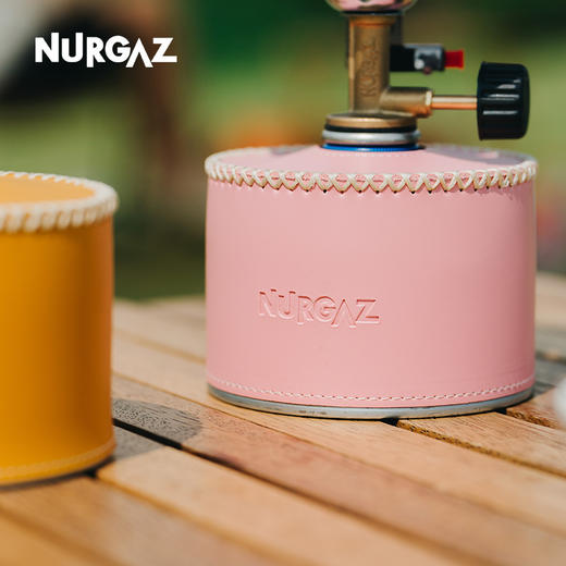 露营专场】Nurgaz炉客户外野露营高山气罐皮套扁气罐保护罩便携露营牛皮套 商品图3