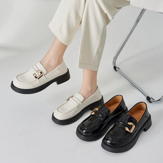 ZHR乐福鞋女2023年新款春季网红低跟ins潮小皮鞋时尚百搭圆头单鞋 商品图1