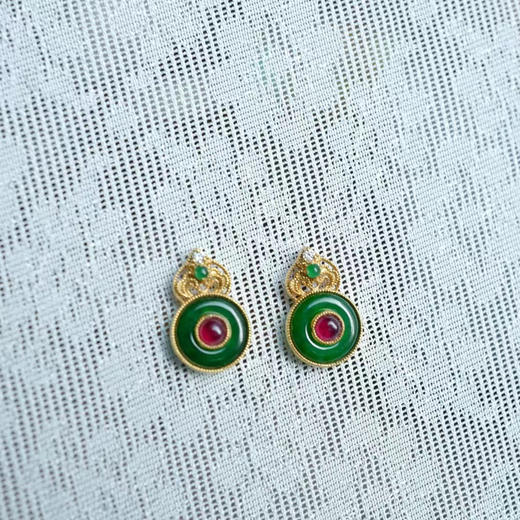 龢盒原创 18k金开运福禄耳钉 商品图0