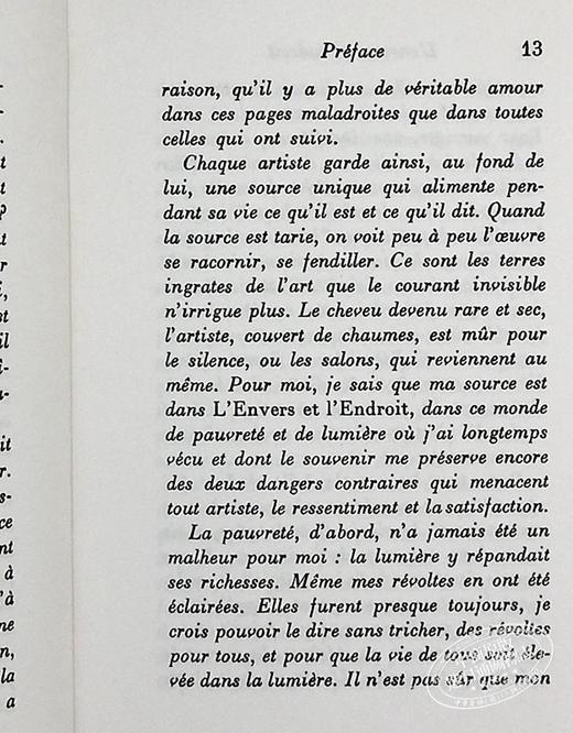 【中商原版】加缪 阴界与阳界 法文原版 L Envers et l Endroit Albert Camus 商品图4
