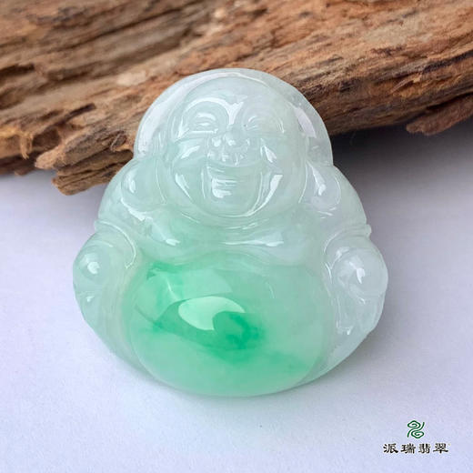 派瑞翡翠 翡翠佛 糯种 绿色 商品图0
