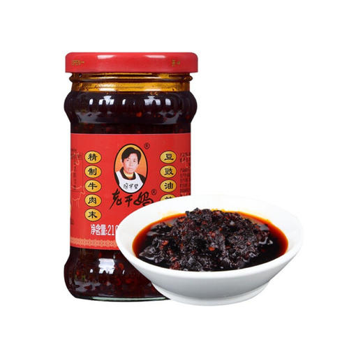 老干妈牛肉末豆豉油辣椒210g 商品图1