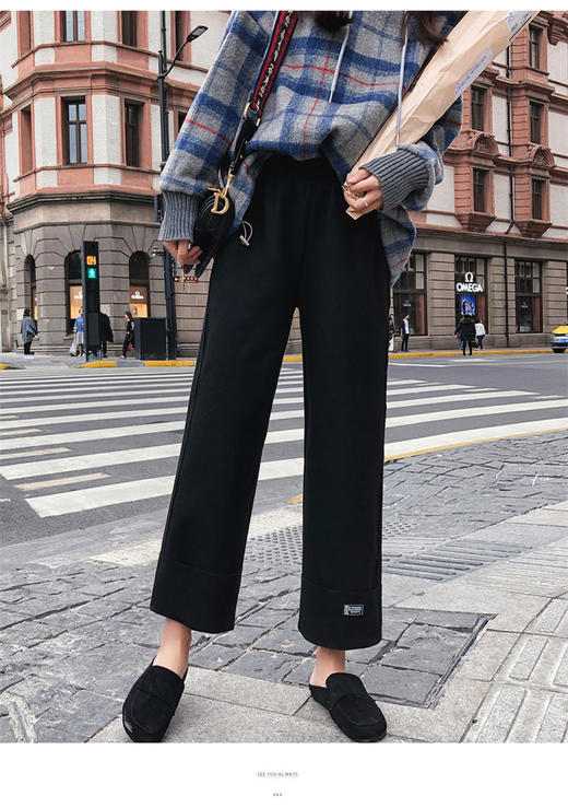 裁缝学苑 AG10毛呢阔腿裤高腰直筒宽松九分1 1服装裁剪图牛皮纸样 商品图5