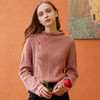 欧芮儿荷叶领毛衣女套头2018秋宽松纯色百搭长袖针织衫 商品缩略图0