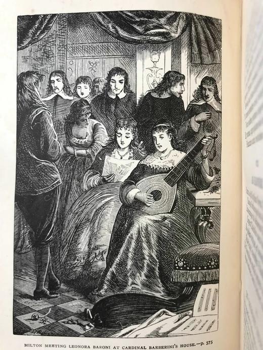 1896年 弥尔顿诗集 约8幅插图 漆布精装32开 商品图9