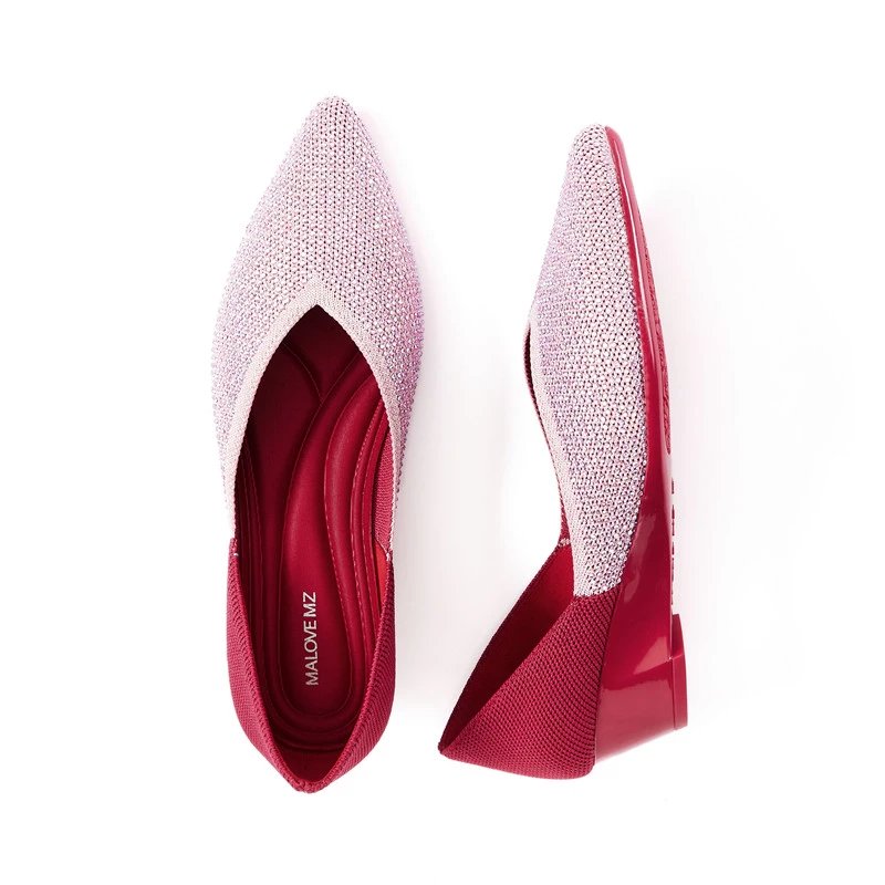 【樱桃专属】MALOVE MZ2022新款尖头爱的心坡跟水晶系列(BT024A)