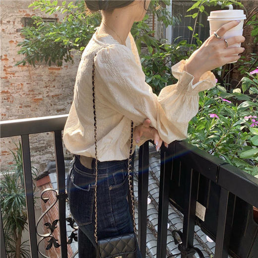 温柔风上衣女装春秋季外穿2023新款法式设计感百搭洋气质长袖衬衫 商品图4