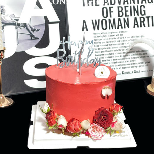 【1341】玫红鲜花款 商品图0