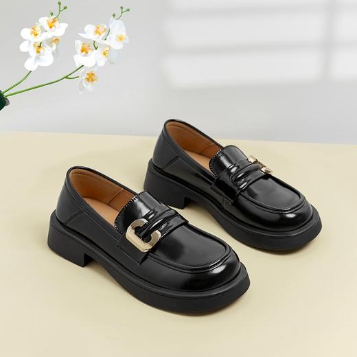 ZHR乐福鞋女2023年新款春季网红低跟ins潮小皮鞋时尚百搭圆头单鞋 商品图8