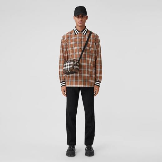 英国 BURBERRY 巴宝莉 22SS 男士格纹拉链单肩包 8050830 商品图1