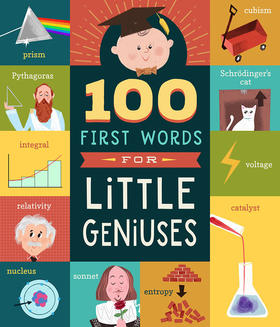 小天才的100个单词 儿童英语启蒙绘本故事纸板书 英文原版 100 First Words for Little Geniuses