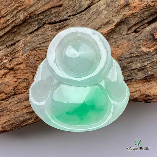 派瑞翡翠 翡翠佛 糯种 绿色 商品图2