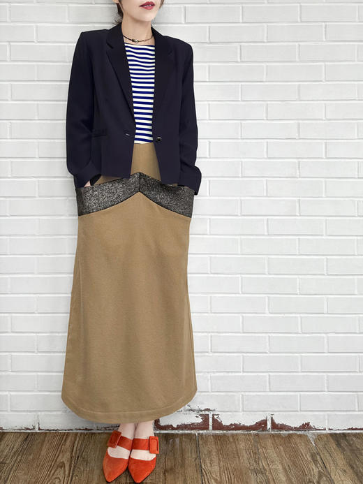 TYNVIE 小纽扣复古短西装- 深海蓝 商品图1