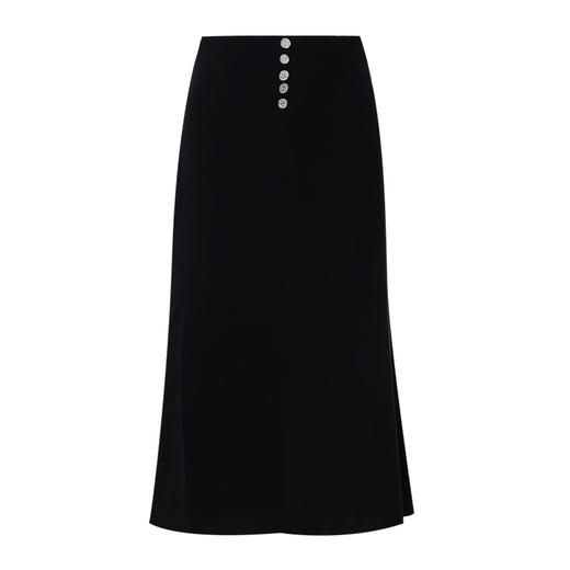 EITIE爱特爱春季新款高腰黑色鱼尾过膝显瘦OL通勤时尚半身裙A2306101 商品图6