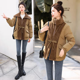 宽松休闲，新款90白鸭绒过膝长款连帽羽绒服HR-ZYQ288