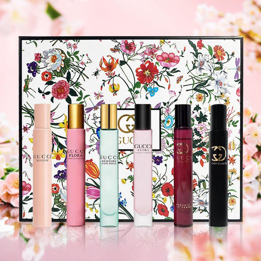 【情人节礼物！】【下单送礼袋 古驰香水走珠中样六件套】古驰CUCII走珠香水套装7.4ml*6 商品图1