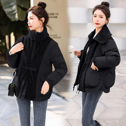 宽松休闲，新款90白鸭绒过膝长款连帽羽绒服HR-ZYQ288 商品图2