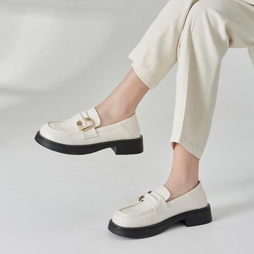 ZHR乐福鞋女2023年新款春季网红低跟ins潮小皮鞋时尚百搭圆头单鞋 商品图2