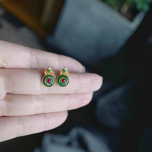 龢盒原创 18k金开运福禄耳钉 商品图2