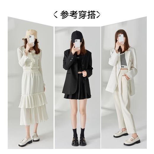 ZHR乐福鞋女2023年新款春季网红低跟ins潮小皮鞋时尚百搭圆头单鞋 商品图3