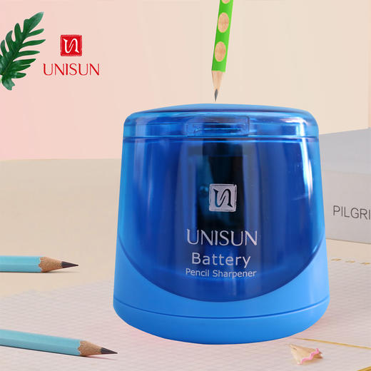 UNISUN电动转笔刀手摇转笔刀儿童小学生专用铅笔刀耐用 商品图6