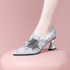 春季新款，镶钻花朵真皮高跟单鞋YSML-A016-H827 商品缩略图0