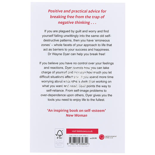 预售 【中商原版】你的误区 如何摆脱负面思维掌控你的生活 英文原版 Your Erroneous Zones Wayne W Dyer 自我提升 情绪管理 商品图1