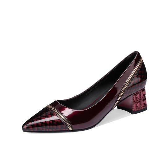 舒适百搭，漆皮亮面低跟小皮鞋YSML-A036-K479 商品图6