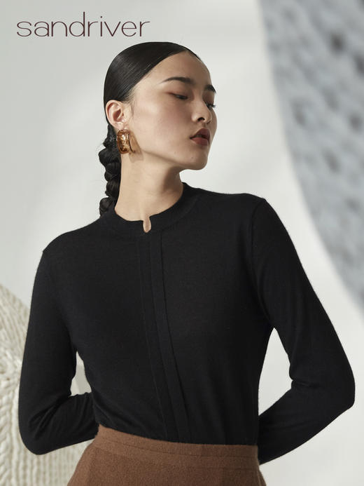 圆领精纺针织女套衫 SJF92W120N 商品图2