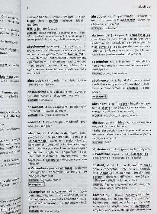 【中商原版】Le Robert法语同义词近义词及反义词词典 法文原版 Dictionnaire de synonymes nuances et contraires Team Le Robert 商品图6