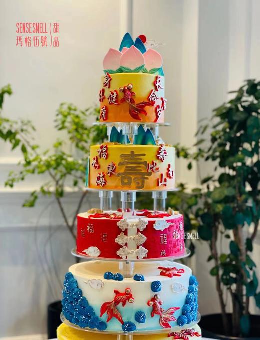 G139（多层预订请联系客服，图片展示品为多层蛋糕）寿款蛋糕 商品图2