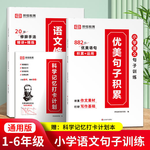 小学语文句子训练（全3册）优美句子+修辞手法+打卡计划 1-6年级（通用版） 商品图0