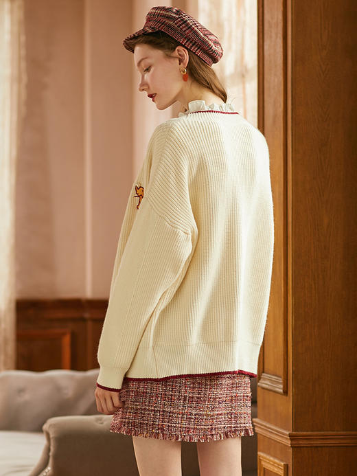 欧芮儿2020春装新款宽松外穿慵懒风毛针织衫开衫毛衣初春外套 商品图1