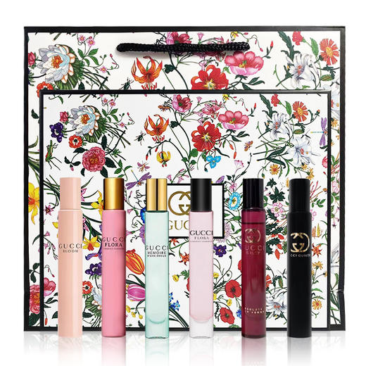 【情人节礼物！】【下单送礼袋 古驰香水走珠中样六件套】古驰CUCII走珠香水套装7.4ml*6 商品图7