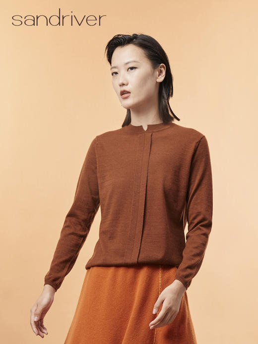 圆领精纺针织女套衫 SJF92W120N 商品图4