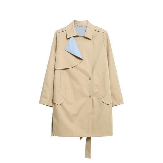 裁缝学苑 AG04中长款女士风衣1:1实物服装纸样剪裁图纸牛皮纸样 商品图5