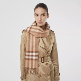 Burberry 博柏利 男女通款经典格纹羊绒围巾