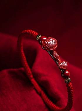 朱砂红绳手链