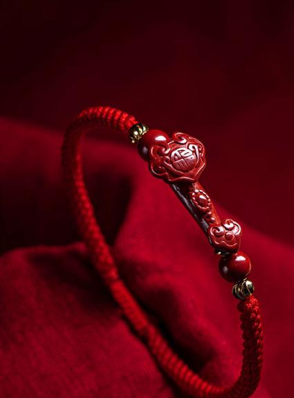 朱砂红绳手链 商品图0