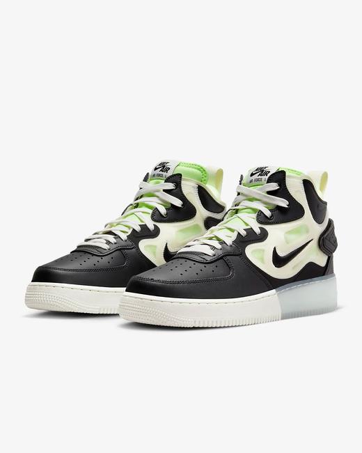 6折￥899！Nike Air Force 1 Mid React男款黑绿色拼接底 商品图0
