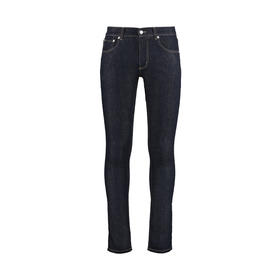 ALEXANDER MCQUEEN 亚历山大.麦昆 男士棉质字母徽标口袋直筒休闲牛仔裤 蓝色 650101 QSY48 4142