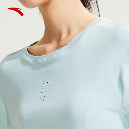 【L断码】安踏速干衣丨健身衣女款长袖T恤宽松打底针织衫跑步服162317401【无货退款，介意勿拍】 商品图3