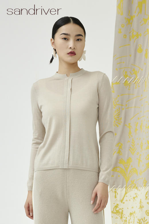 圆领精纺针织女套衫 SJF92W120N 商品图1