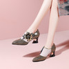 时尚个性，真皮网纱拼接刺绣花朵高跟凉鞋YSML-A023-H935 商品缩略图3