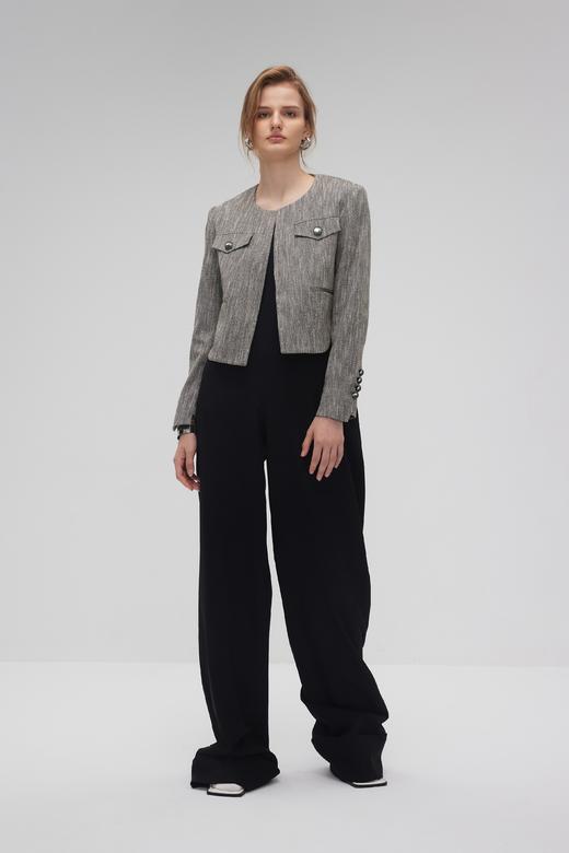 荷叶领短款西装 商品图0