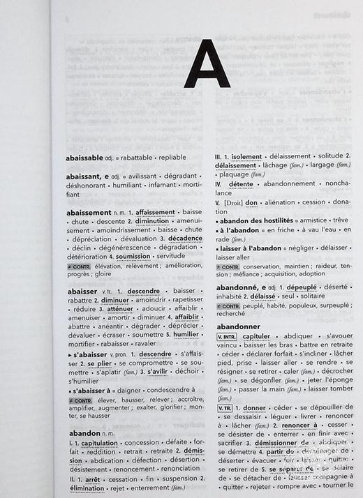 【中商原版】Le Robert法语同义词近义词及反义词词典 法文原版 Dictionnaire de synonymes nuances et contraires Team Le Robert 商品图4