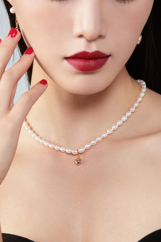 pearl moments 小金心 米珠全珠项链 商品图1