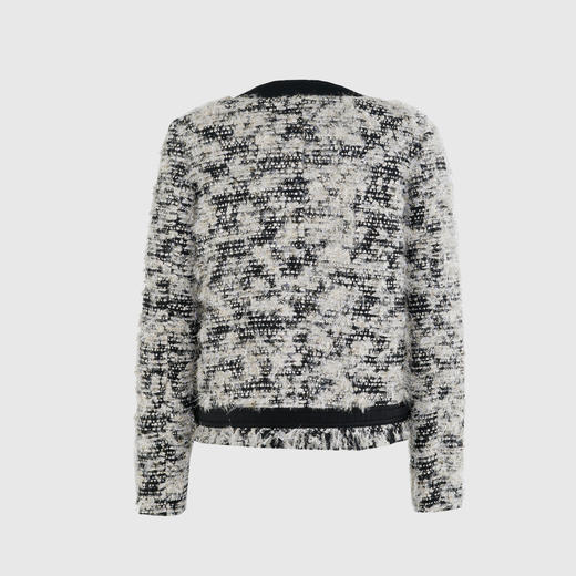 撞色门襟袖口直身外套 商品图2